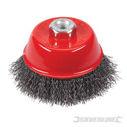 Brosse boisseau fils d'acier ondulés 100 mm