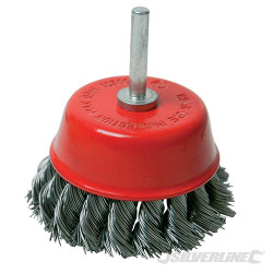 Brosse boisseau à fils d'acier torsadés 75 mm