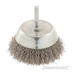 Brosse à boisseau fils d'acier inox 75 mm