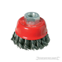 Brosse boisseau à fils d'acier torsadés 65 mm