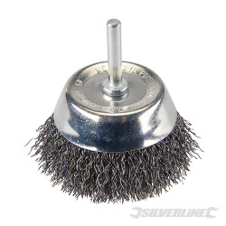 Brosse boisseau à fils d'acier ondulés 75 mm