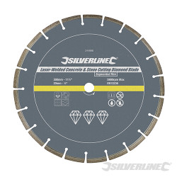 Disque diamant soudé au laser à tronçonner le béton et la pierre 300 x 20 mm à bordure segmentée