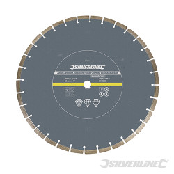 Disque diamant soudé au laser à tronçonner le béton et la pierre 450 x 25,4 mm à bordure segmentée