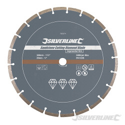 Disque diamant à tronçonner le grès 300 x 20 mm à bordure segmentée