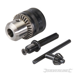 Kit 3 pcs : mandrin à clé, clé et adaptateur SDS-Plus 13 mm - filetage UNF 1/2-20