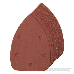 Lot de 10 feuilles abrasives auto-agrippantes pour ponceuse de détails 140 mm Grains assortis : 4 x 60, 2 x 80, 120, 240