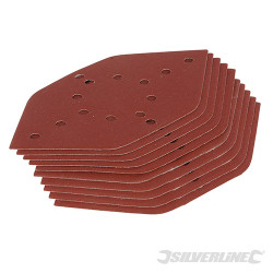 10 feuilles abrasives hexagonales Grain 240