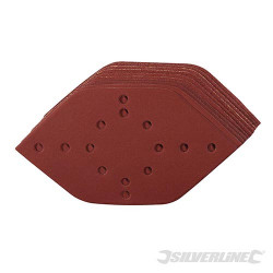 10 feuilles abrasives auto-agrippantes hexagonales Grains assortis : 2 x 40, 60, 80, 120 et 240