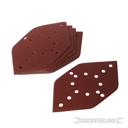 10 feuilles abrasives hexagonales Grain 80