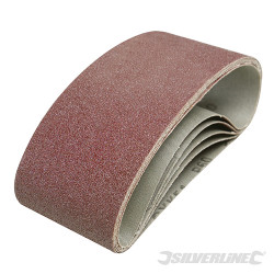 5 bandes abrasives 75 x 457 mm Grain 60