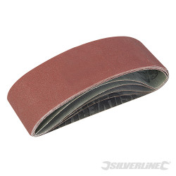 Lots de 5 bandes abrasives 75 x 533 mm Grains assortis : 40, 60, 2 x 80 et 120