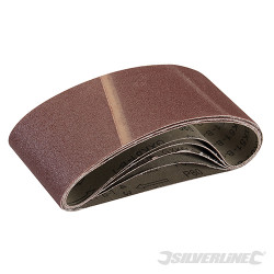 5 bandes abrasives 75 x 457 mm Grain 80