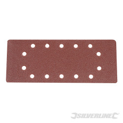 10 feuilles abrasives perforées 115 x 280 mm Grain 80