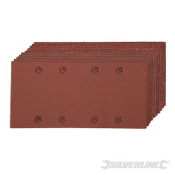 10 feuilles abrasives 1/3 auto-agrippantes perforées Grains assortis