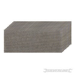 Lot de 10 feuilles abrasives treillis 115 x 280 mm 4 x 40G, 4 x 80G, 2 x 120G