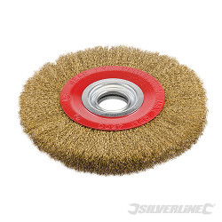 Brosse circulaire en acier laitonné 200 mm x 20 mm