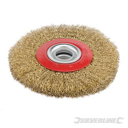 Brosse circulaire en acier laitonné 125 mm x 20 mm