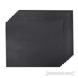 10 feuilles abrasives pour ponçage sec ou humide Grain 180