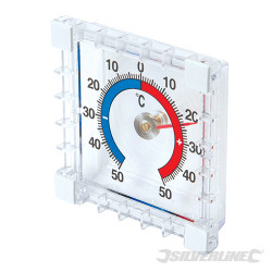 Thermomètre intérieur/extérieur à coller -50 °C à +50 °C