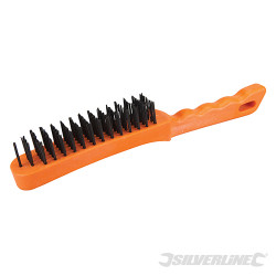 Brosse en fil d acier, 5 rangs, manche plastique 5 rangs