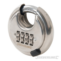 Cadenas avec combinaison à 4 chiffres en acier inoxydable 70 mm