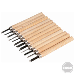 Jeu de 12 pièces pour sculpture sur bois 135 mm